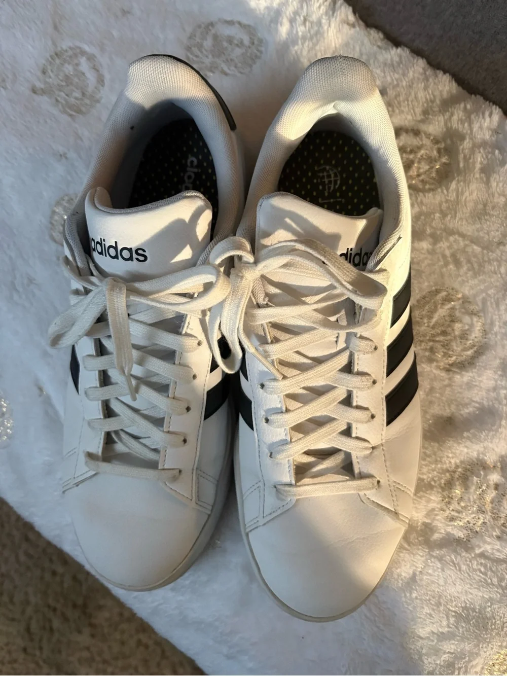 Adidas Mens Grand Court Cloudfoam Comfort Shoes Casual Sneakers 10.5